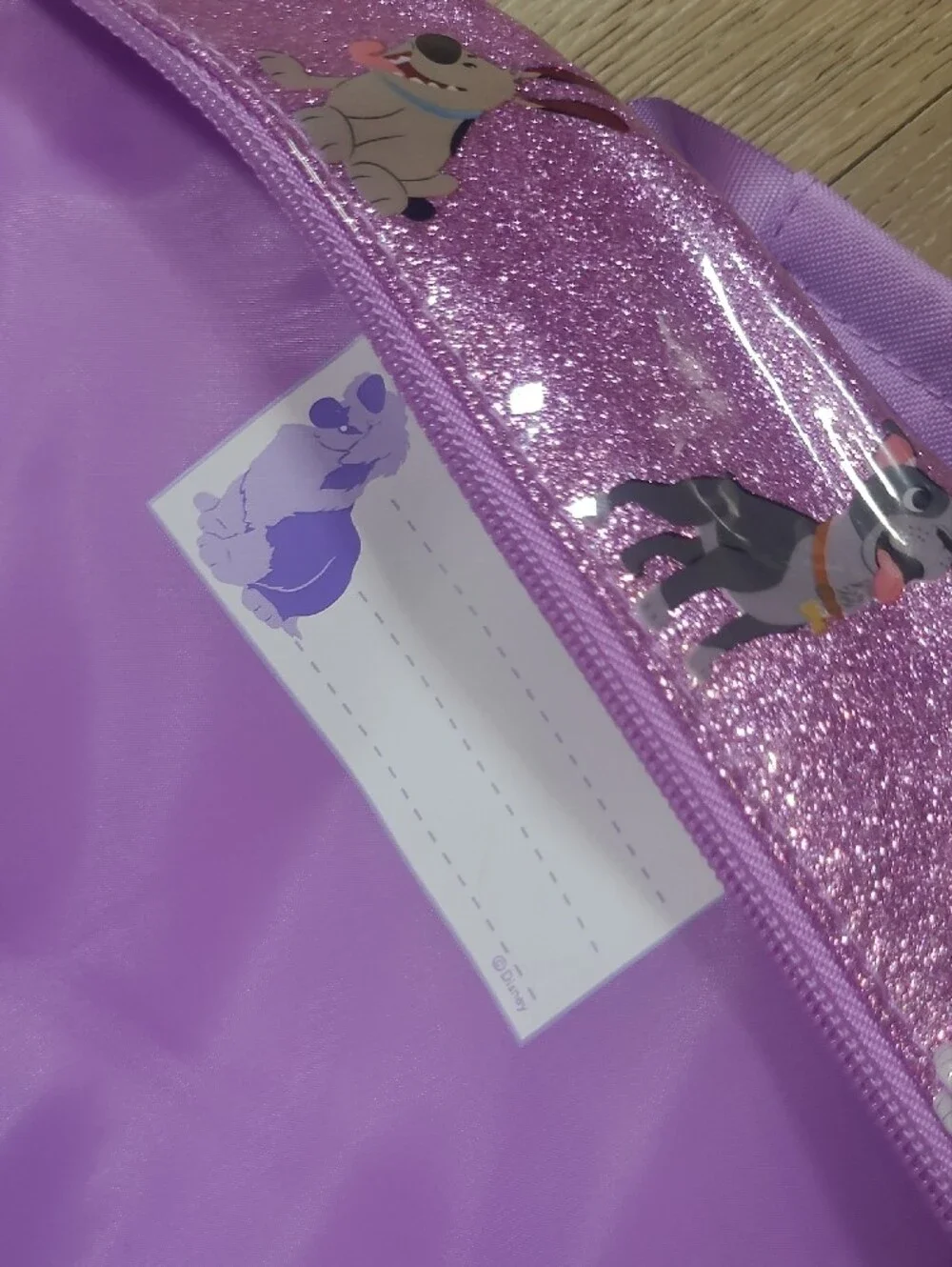 EUC Disney Store Backpack Girls Disney Dogs Purple Glitter Character School Bag